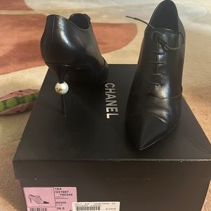 Chanel ankle booties size 8 1/2 worn once